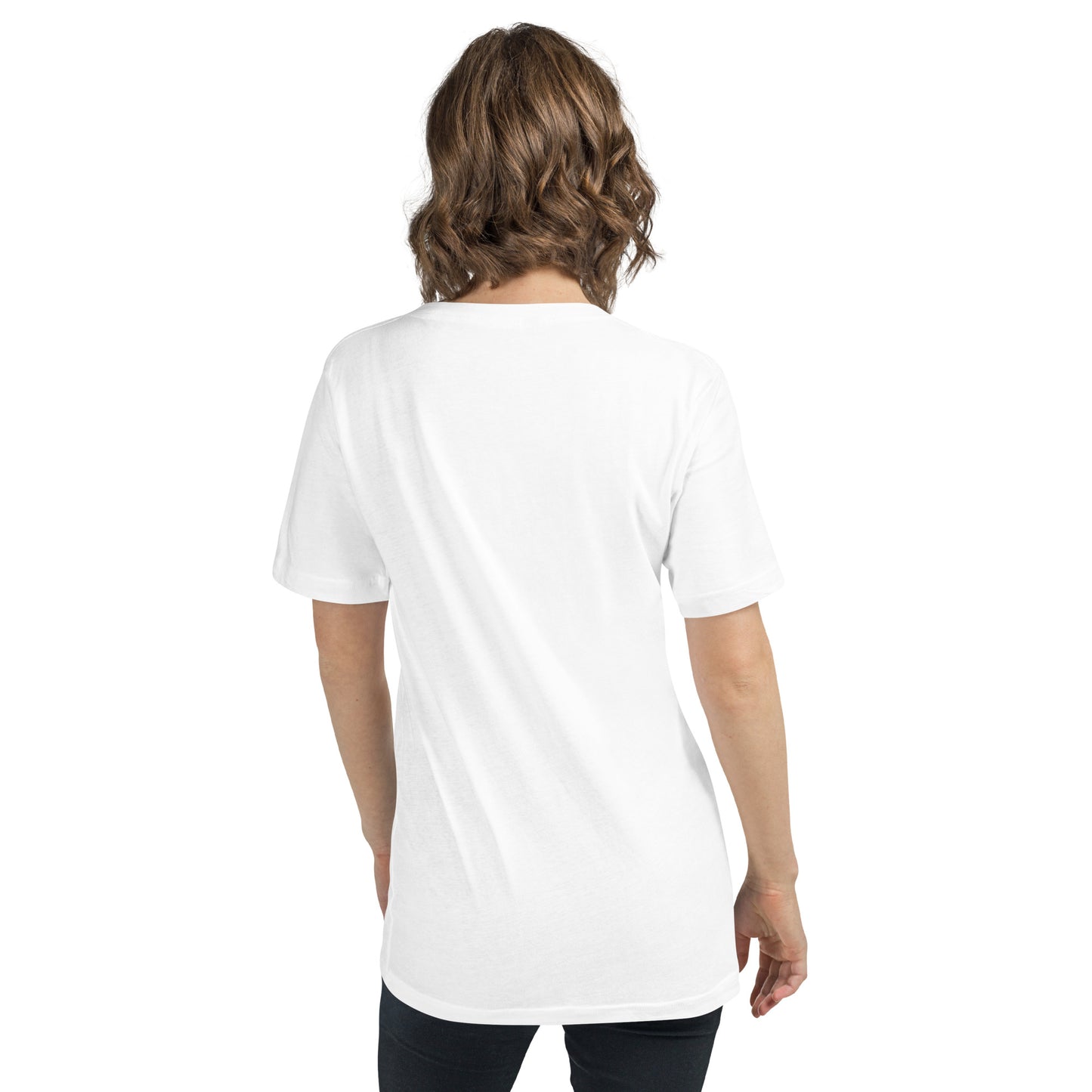Praying, Healing, Building: Unisex Short Sleeve V-Neck T-Shirt