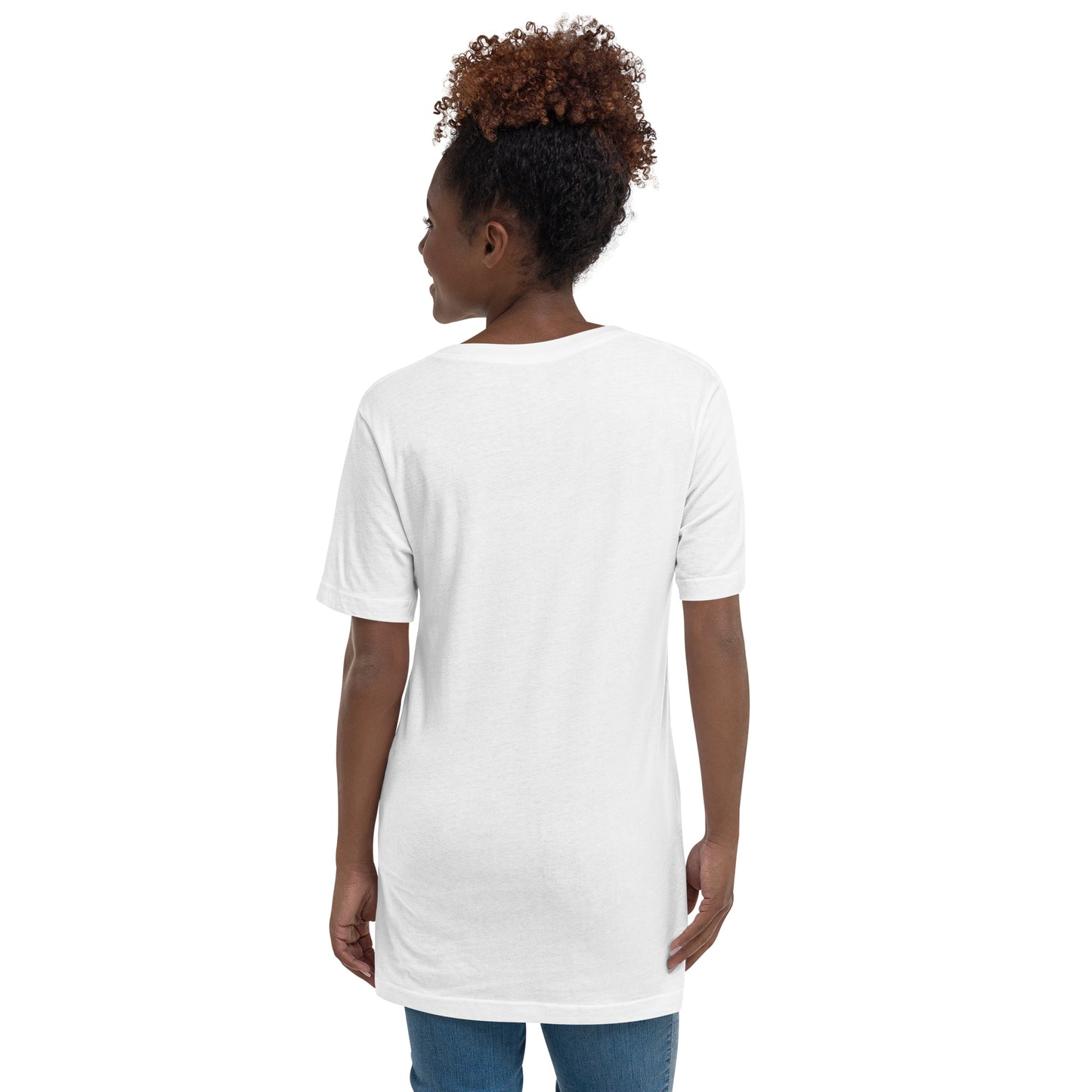Stay Focused 2 Psalms 121:1: Unisex Short Sleeve V-Neck T-Shirt